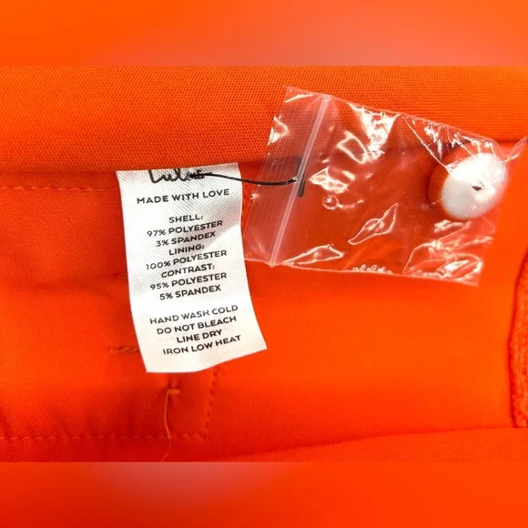 Lulus Masterfully Mod Bright Orange Side Button Midi Dress XXS NWT - Picture 5 of 9